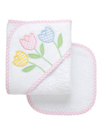 Applique Hooded Towel & Washcloth Set
