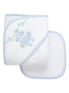 Applique Hooded Towel & Washcloth Set