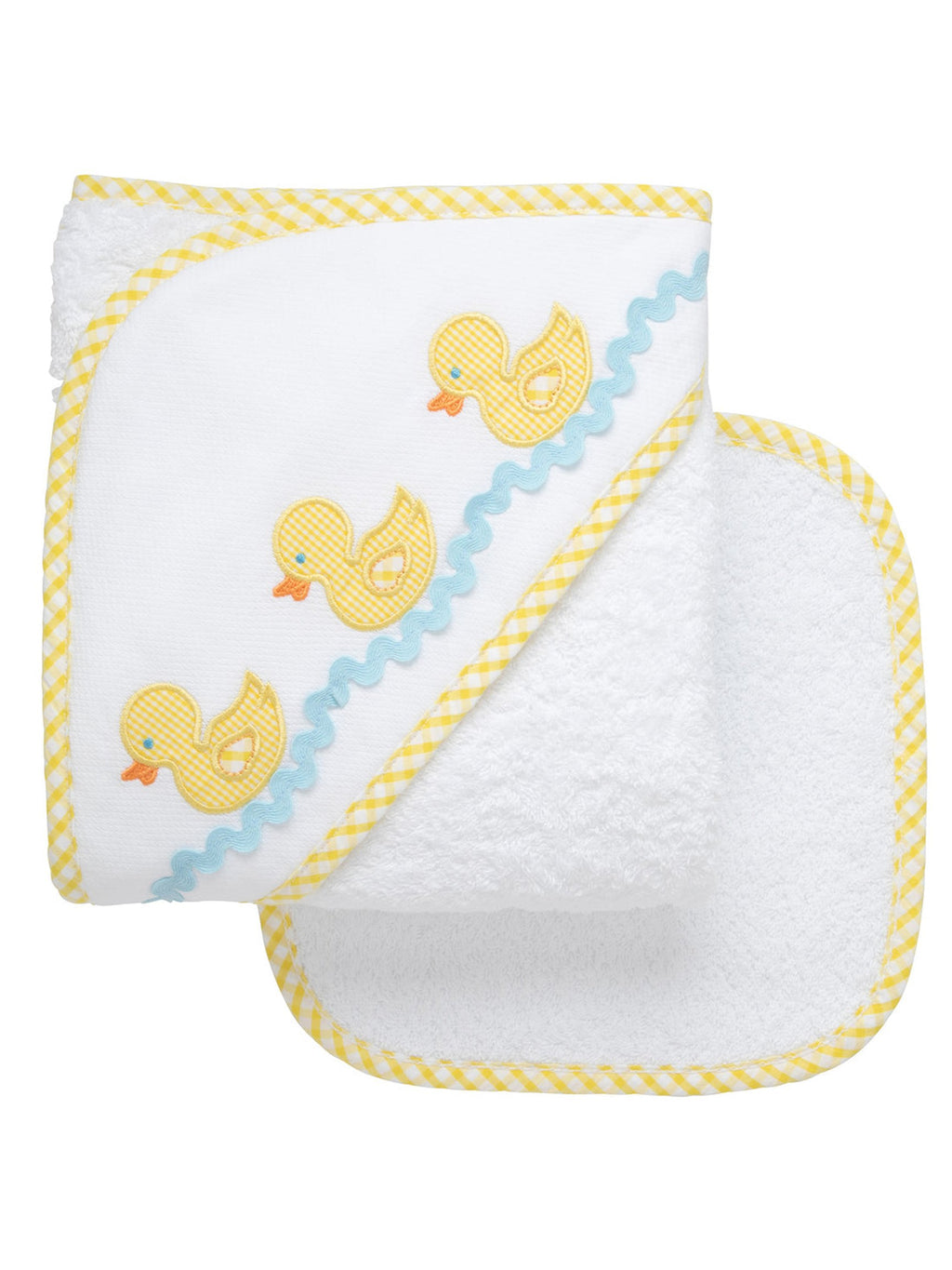 Applique Hooded Towel & Washcloth Set