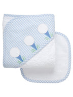 Applique Hooded Towel & Washcloth Boxed Set