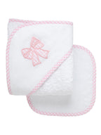 Applique Hooded Towel & Washcloth Set