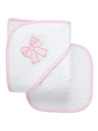 Applique Hooded Towel & Washcloth Set