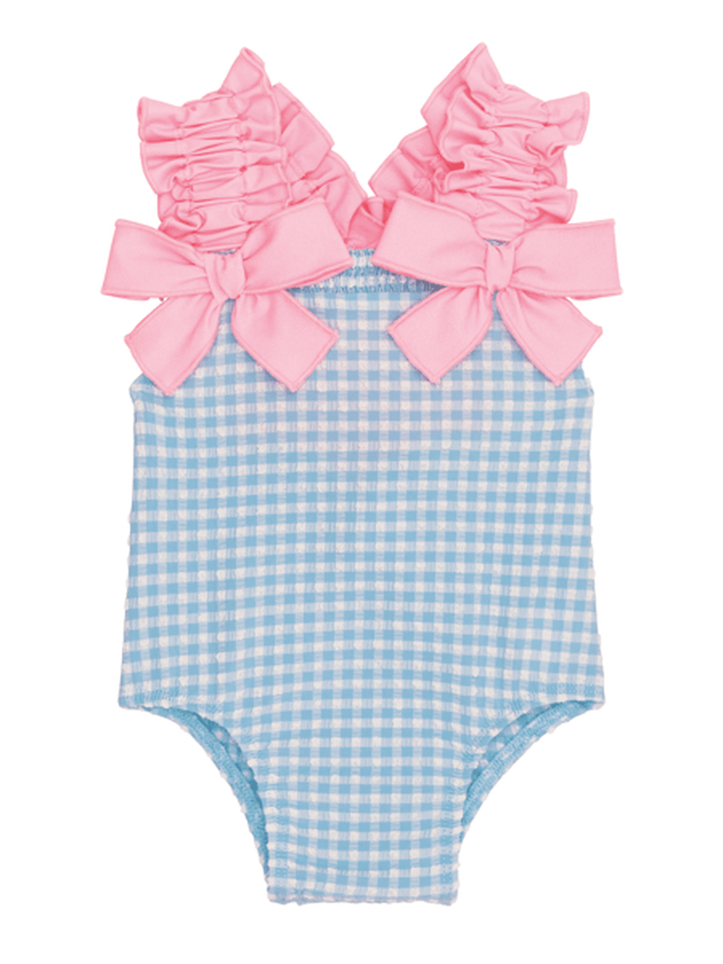 Blue Crinkle Checker Baby Swimsuit