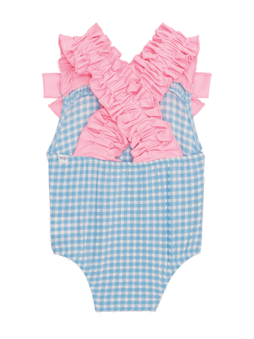 Blue Crinkle Checker Baby Swimsuit