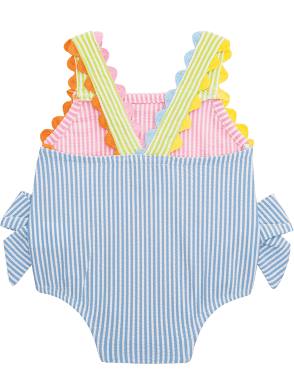 Seersucker Bow Baby Swimsuit