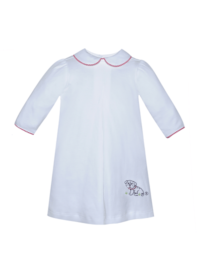 Embroidered Bulldog Daygown