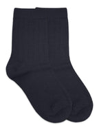 Cotton Rib Crew Socks 1 Pair