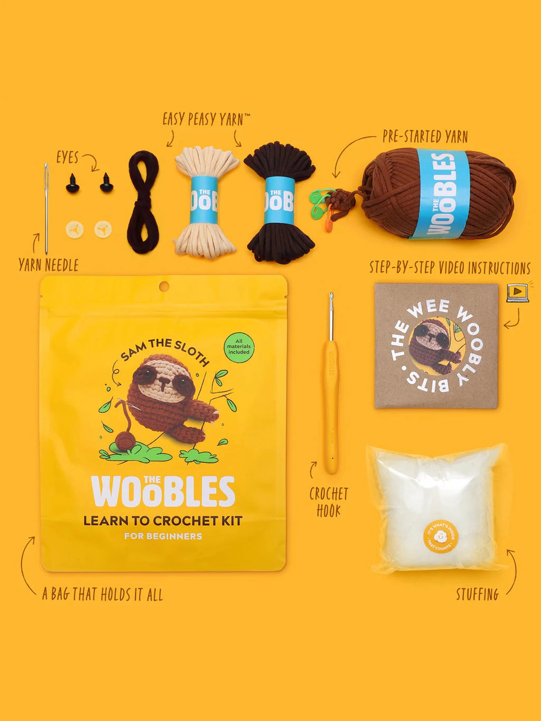 Sam the Sloth Crochet Kit