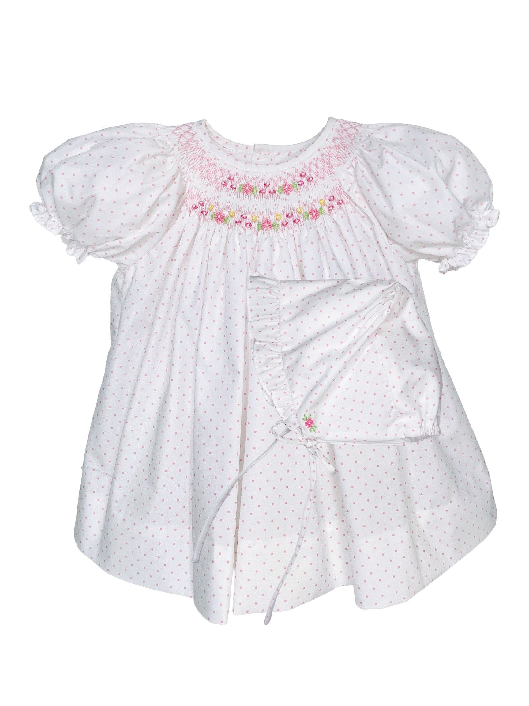 Annie Smocked Dress and Bonnet