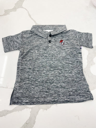Georgia Space Dye Golf Shirt - Black