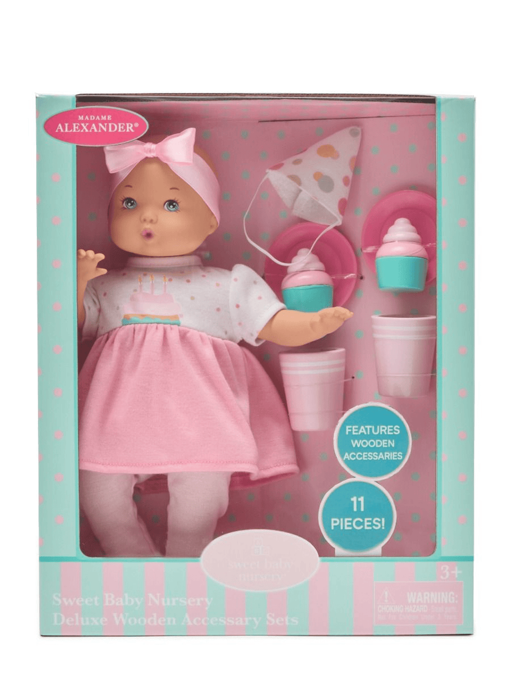 12in Sweet Baby Nursery Deluxe Wooden Set Party