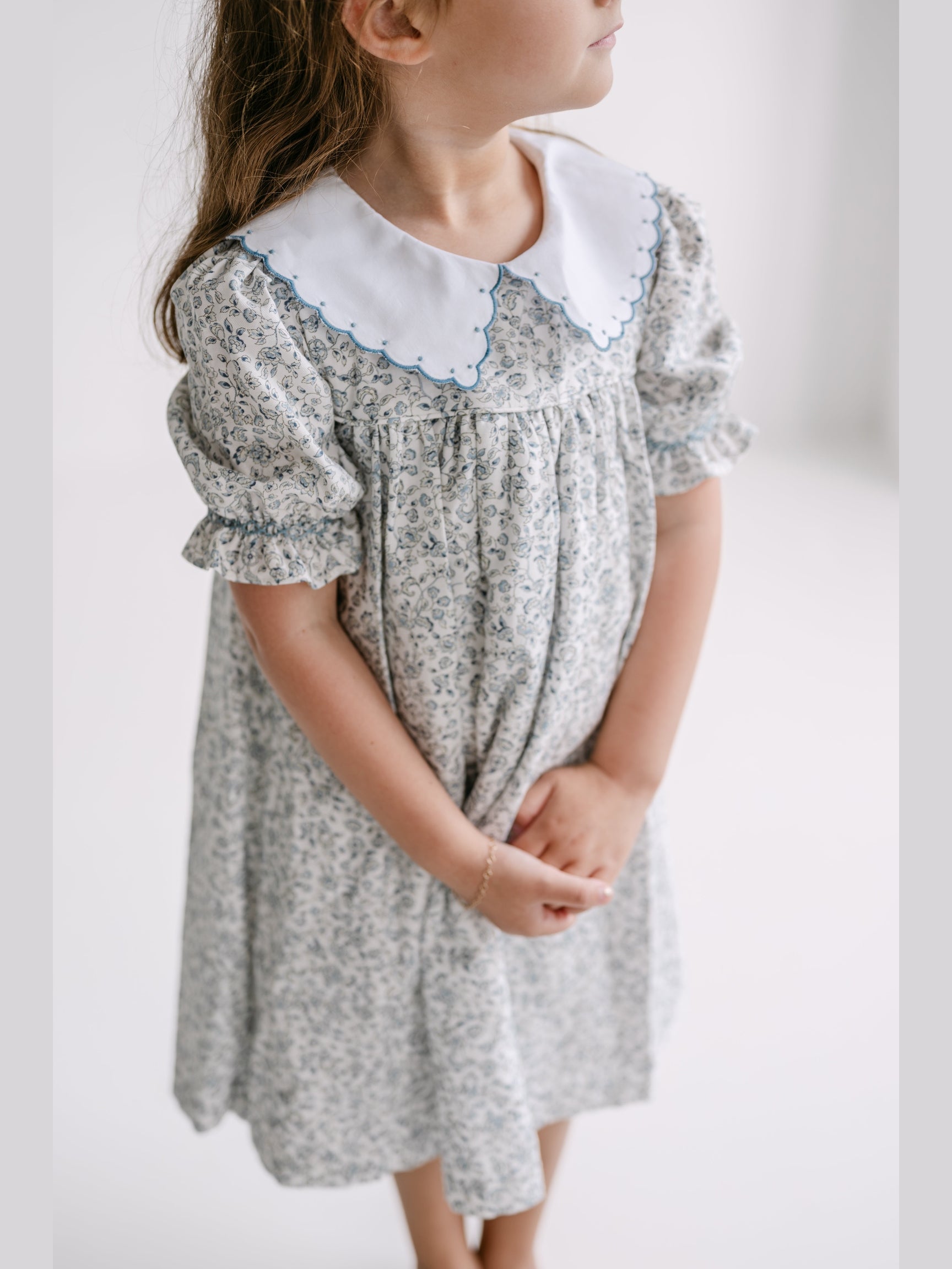 Timeless Blue Floral S/S Miller Dress