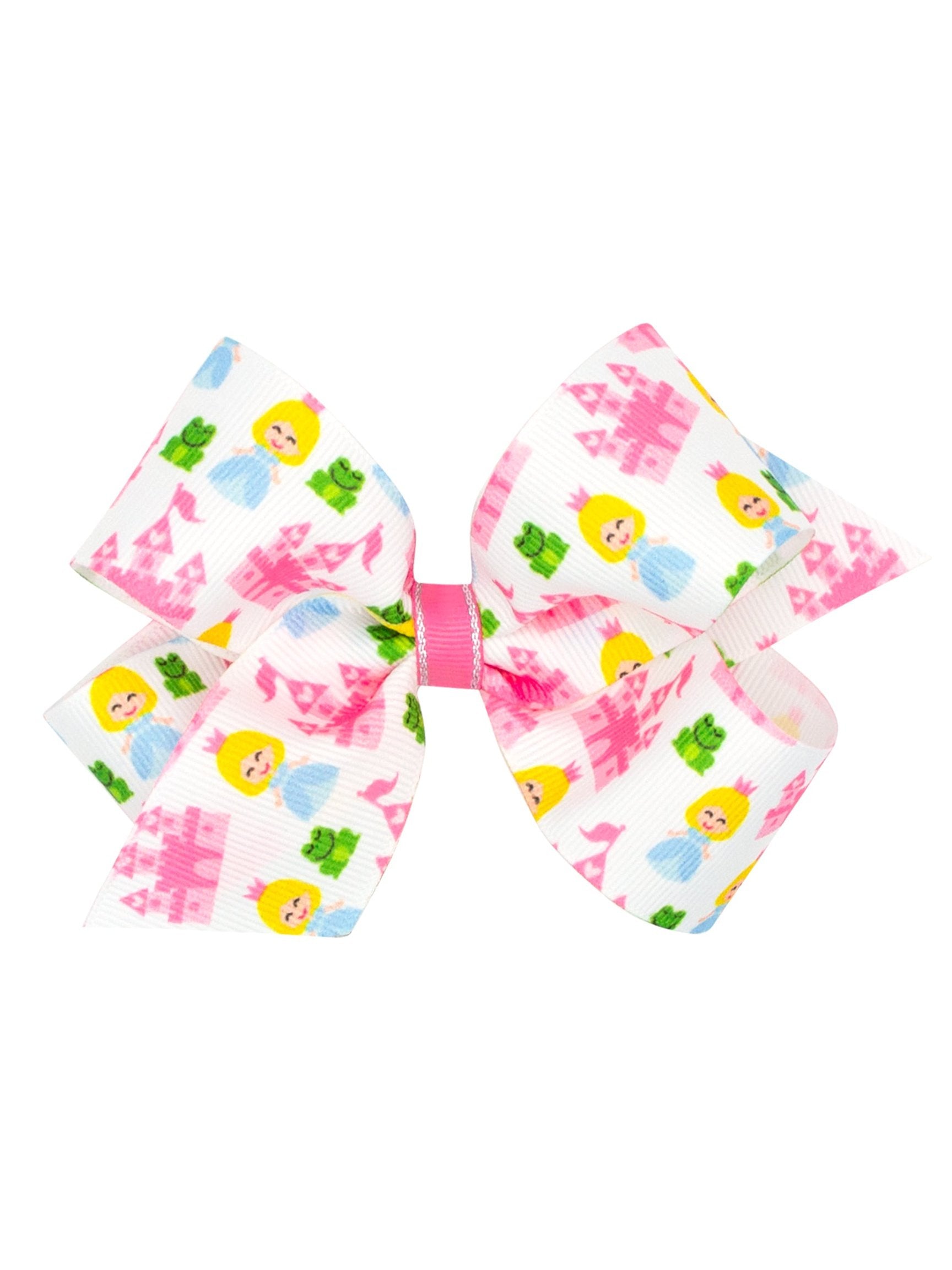 Princess Print Bow - Posh Tots Children's Boutique