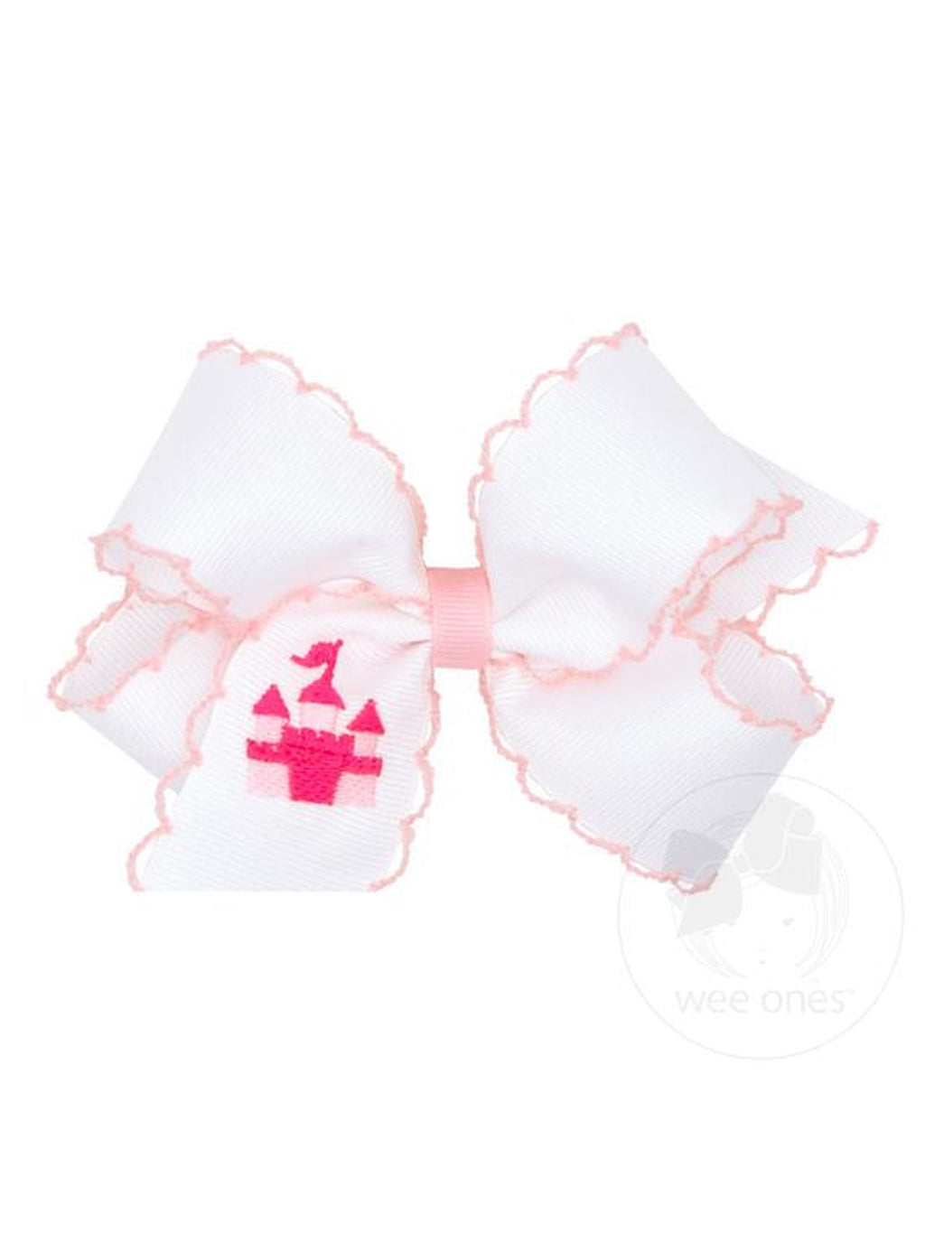Moonstitch Embroidered Grosgrain Bow - Asst'd Designs