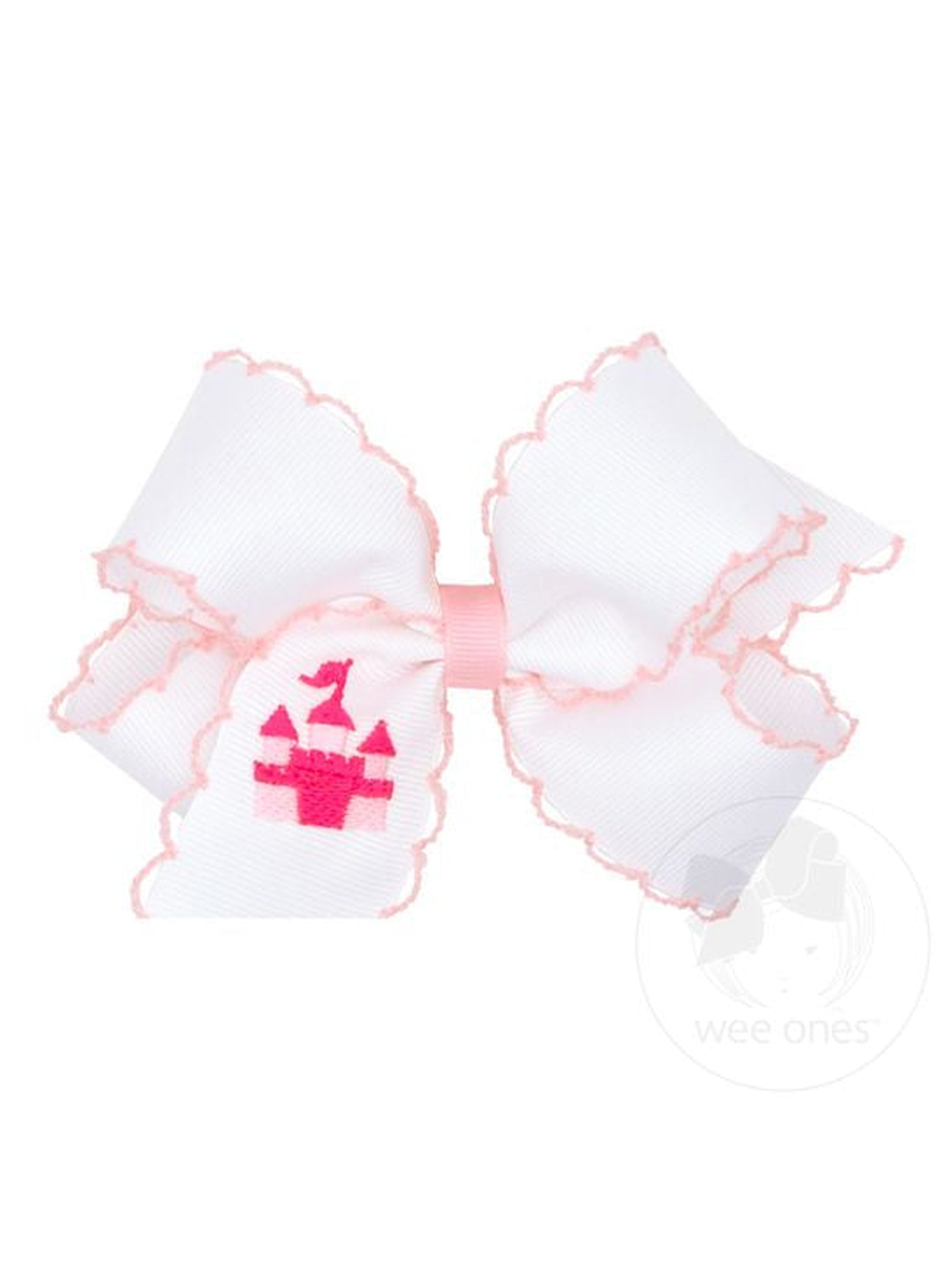 Moonstitch Embroidered Grosgrain Bow - Asst'd Designs
