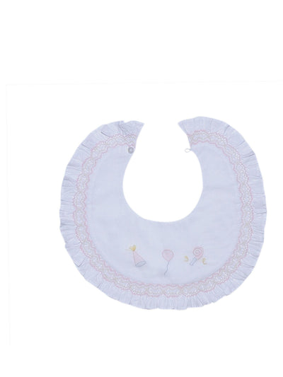 PRE-ORDER Smocked Bib- Pink Celebrations