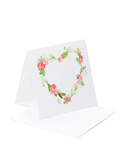 Floral Heart Enclosure Card