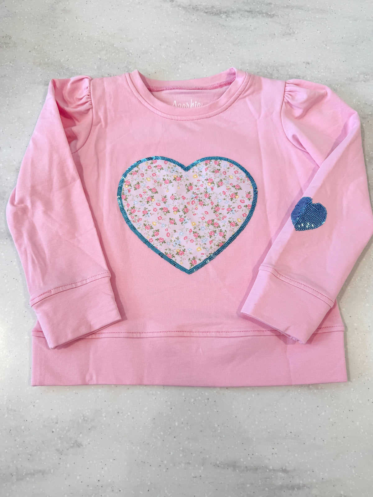 Sequin Applique Stay Sweet Pink Holly