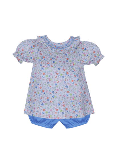 Emma Rae Smocked Bloomer Set