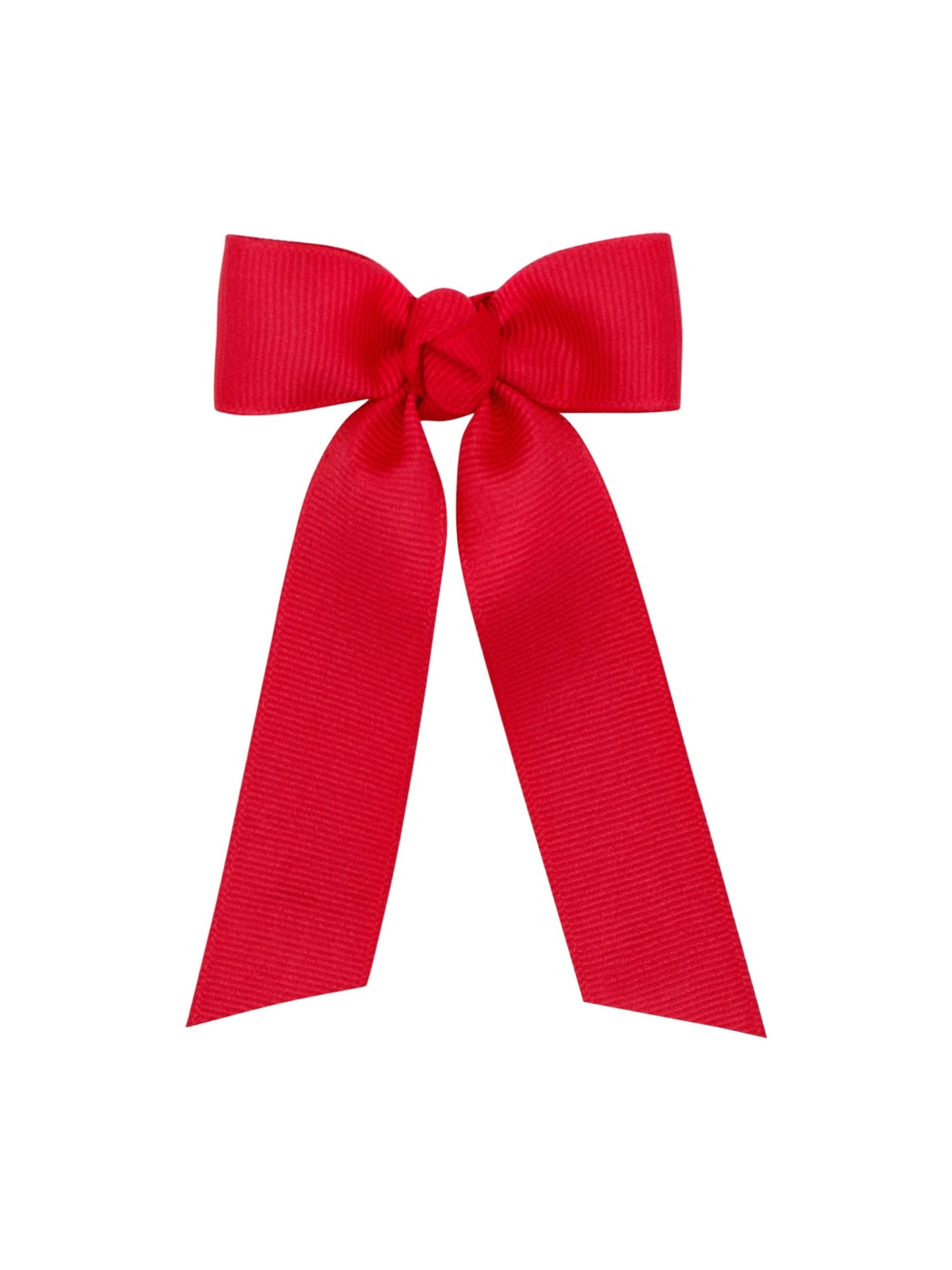 Tiny Grosgrain Bowtie with Knot Wrap and Streamer Tails