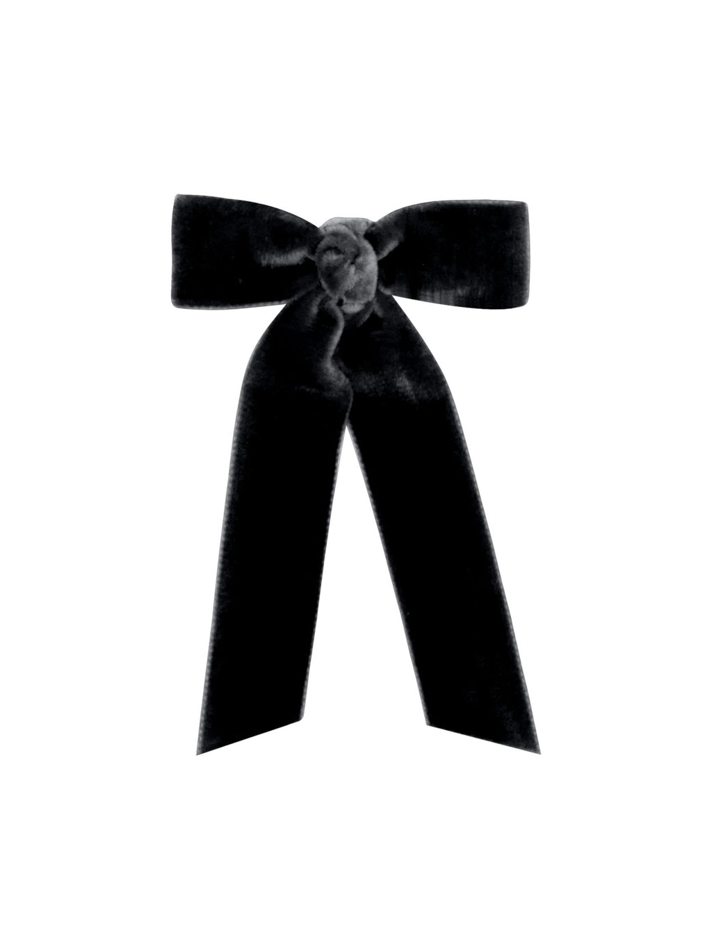 Tiny Velvet Bowtie with Knot Wrap and Streamer Tails