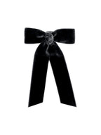 Tiny Velvet Bowtie with Knot Wrap and Streamer Tails