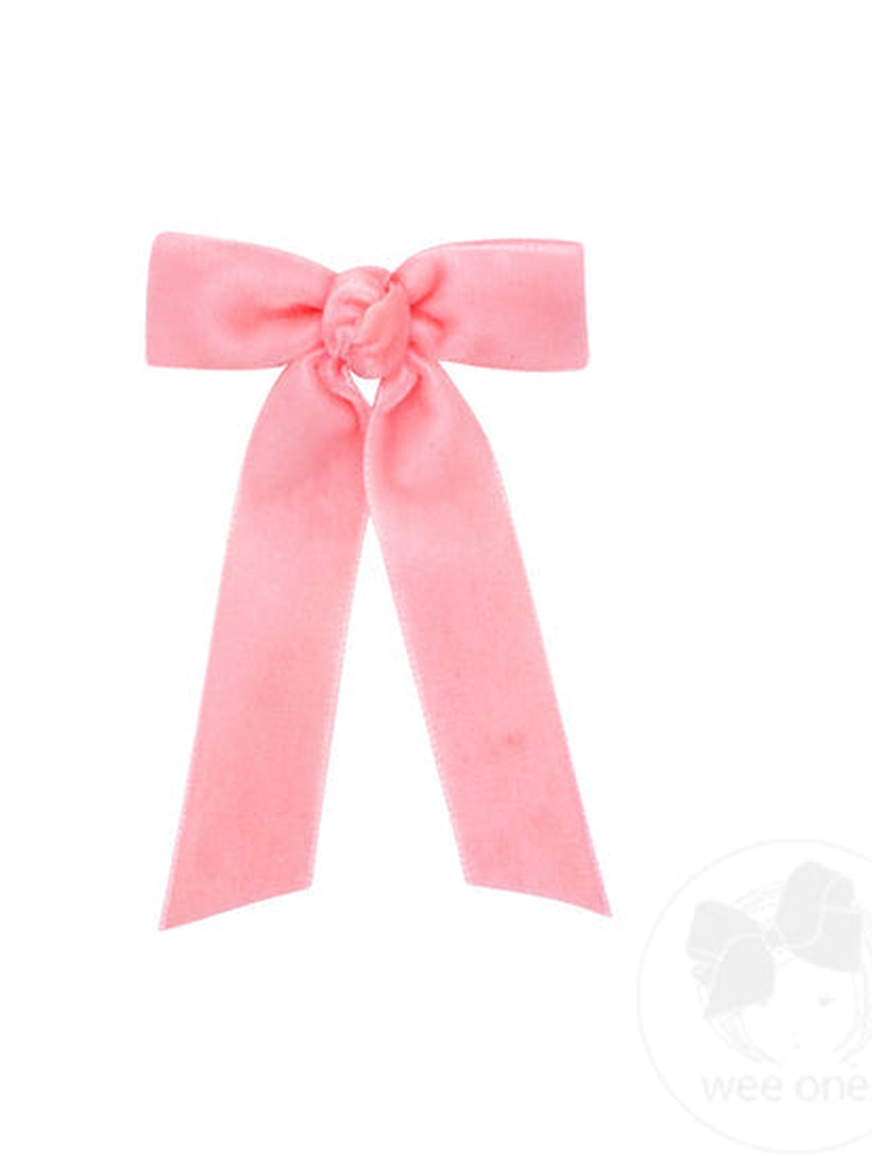 Tiny Velvet Bowtie with Knot Wrap and Streamer Tails