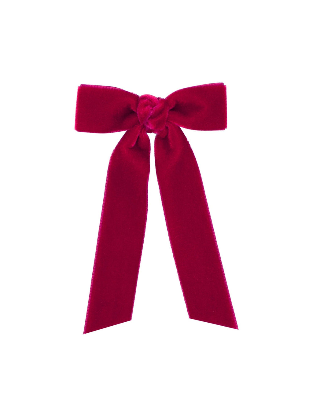 Tiny Velvet Bowtie with Knot Wrap and Streamer Tails