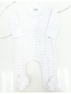 Little Sister Zipper Print Footie