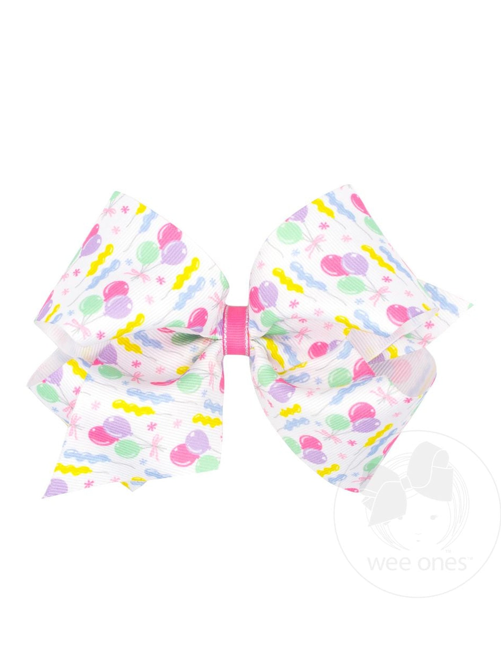 Party Print Grosgrain Bow