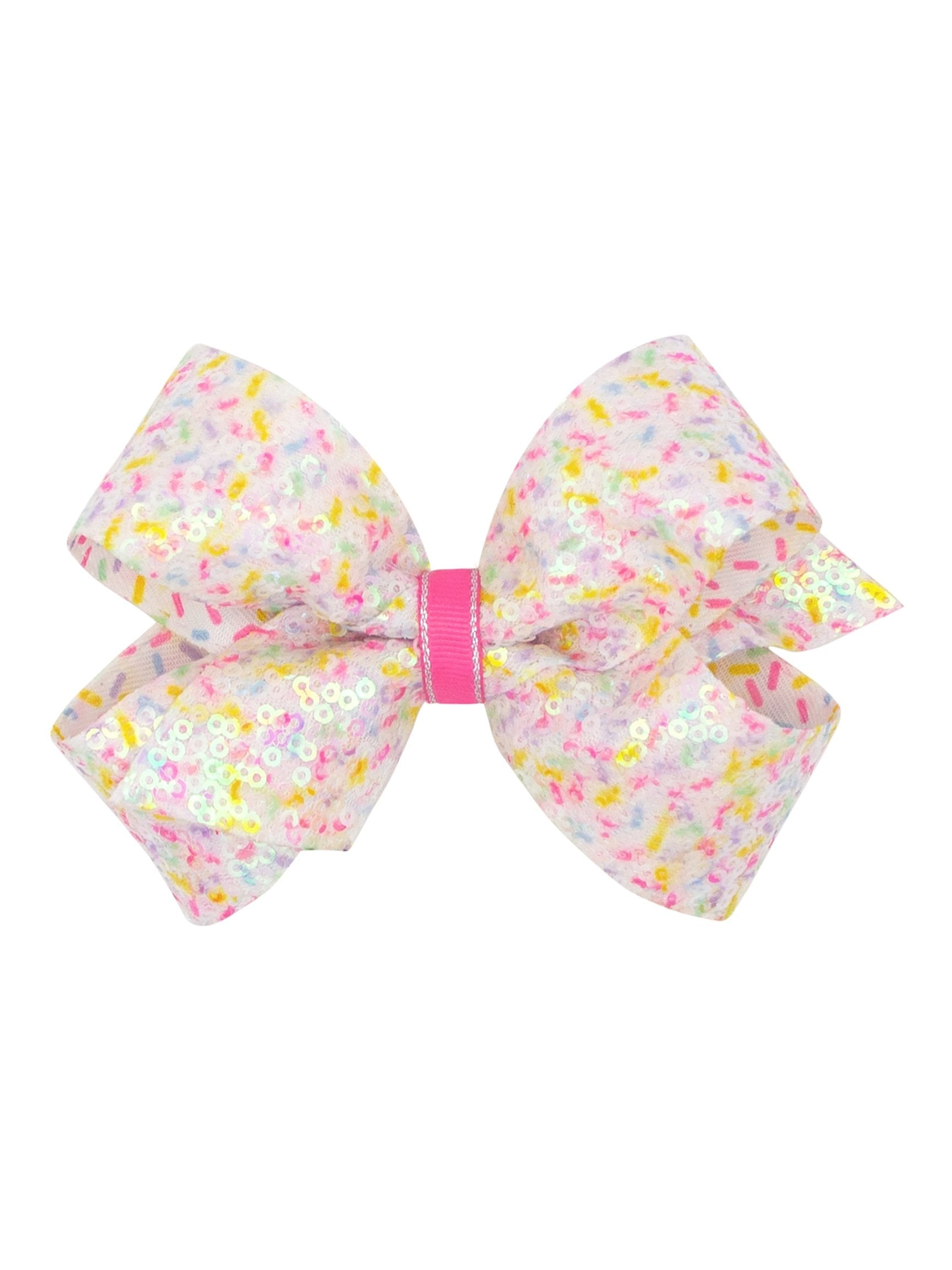 Sequined Birthday Print Bow - Posh Tots Children's Boutique