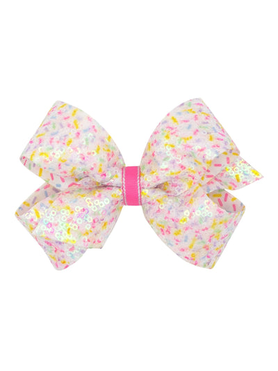 Sequined Birthday Print Bow - Posh Tots Children's Boutique