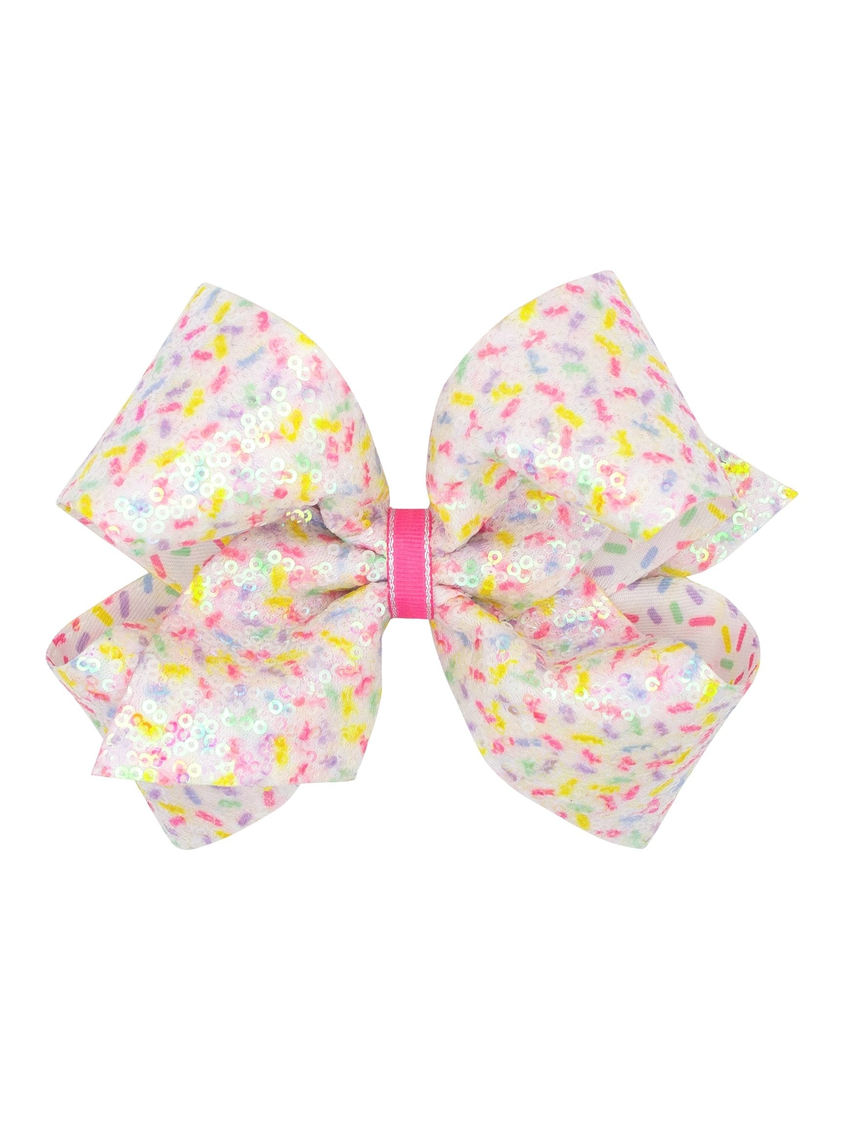 Sequined Birthday Print Bow - Posh Tots Children's Boutique