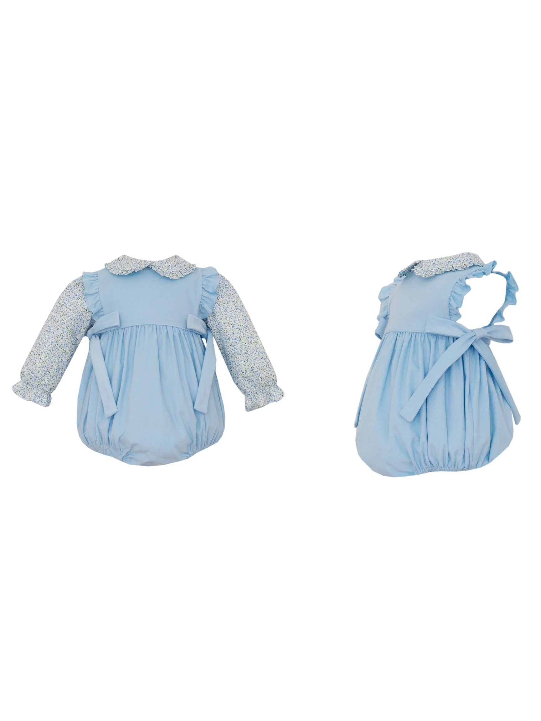 Lt.Blue Corduroy Girl'S Short Bubble