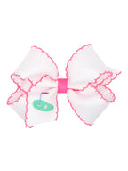 Moonstitch Embroidered Grosgrain Bow - Golf Designs