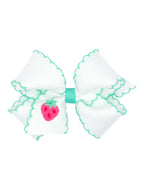 Moonstitch Embroidered Grosgrain Bow - Asst'd Designs - Posh Tots Children's Boutique