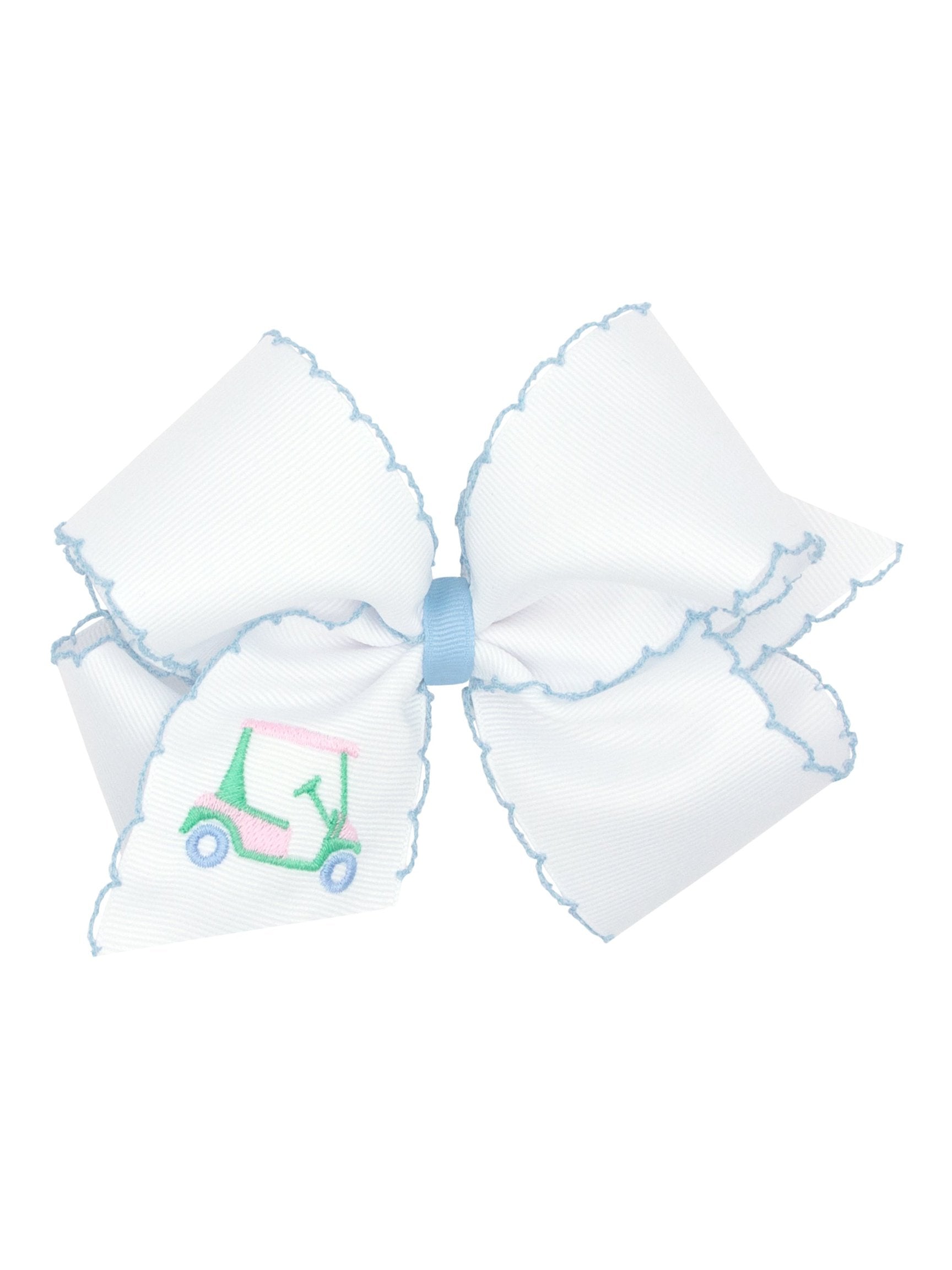 Moonstitch Embroidered Grosgrain Bow - Golf Designs