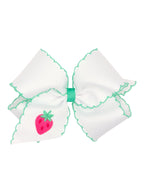 Moonstitch Embroidered Grosgrain Bow - Asst'd Designs