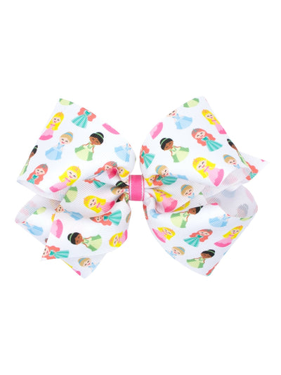 Princess Print Bow - Posh Tots Children's Boutique