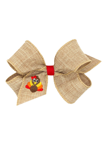 Linen Harvest Embroidered Bow - Turkey