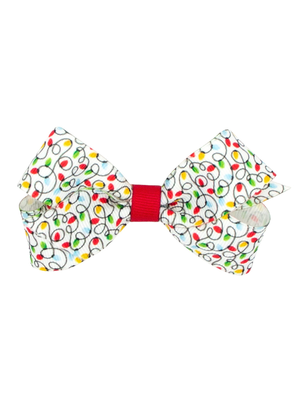 Grosgrain Print Hair Bows - Christmas