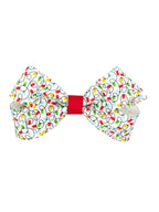 Grosgrain Print Hair Bows - Christmas