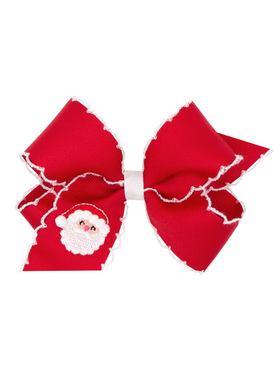 Moonstitch Embroidered Grosgrain Bow - Christmas Designs