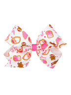 Grosgrain Print Hair Bows - Christmas