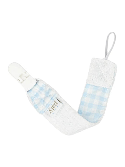 Paty Gingham Pacifier Clip