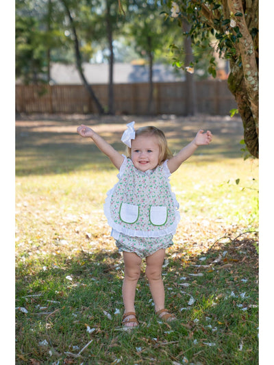 Lily Green Floral Bloomer Set