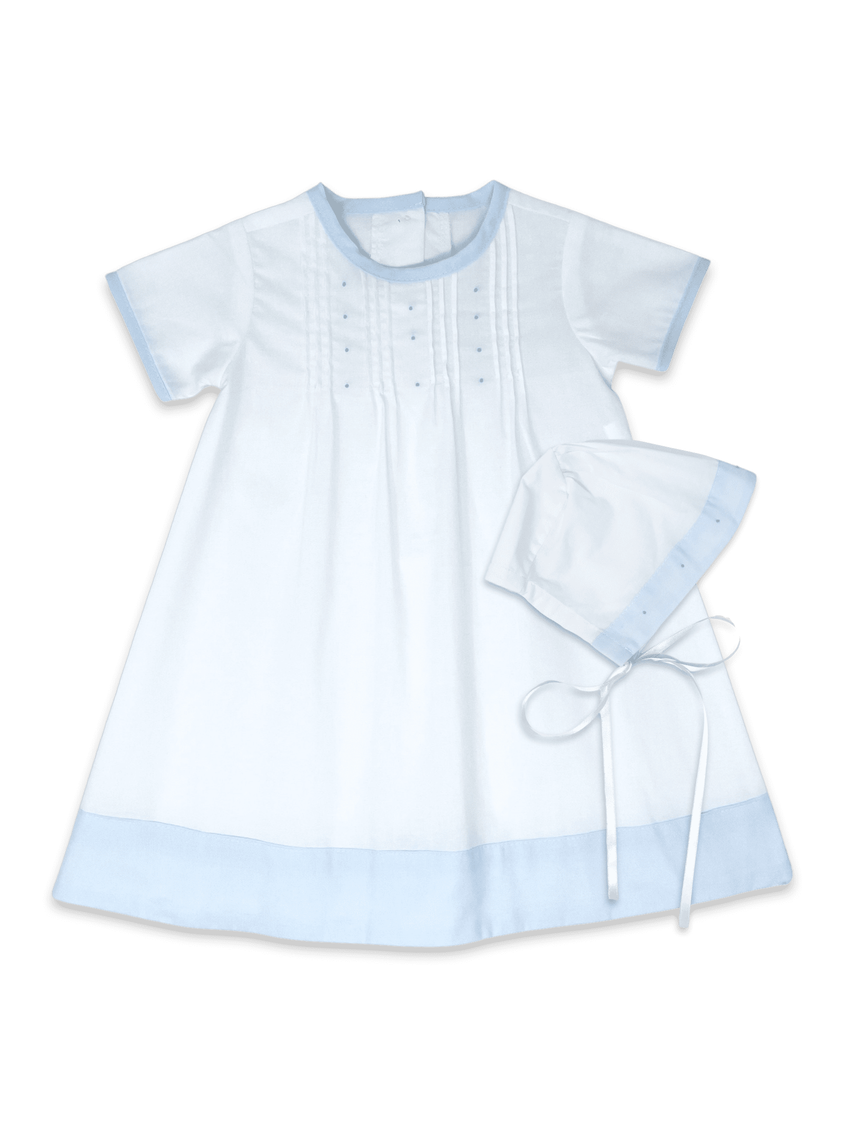 1956 Daygown Set - Blessings White, Blue Batiste