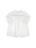 Mistletoe Green Swiss Dot Dress