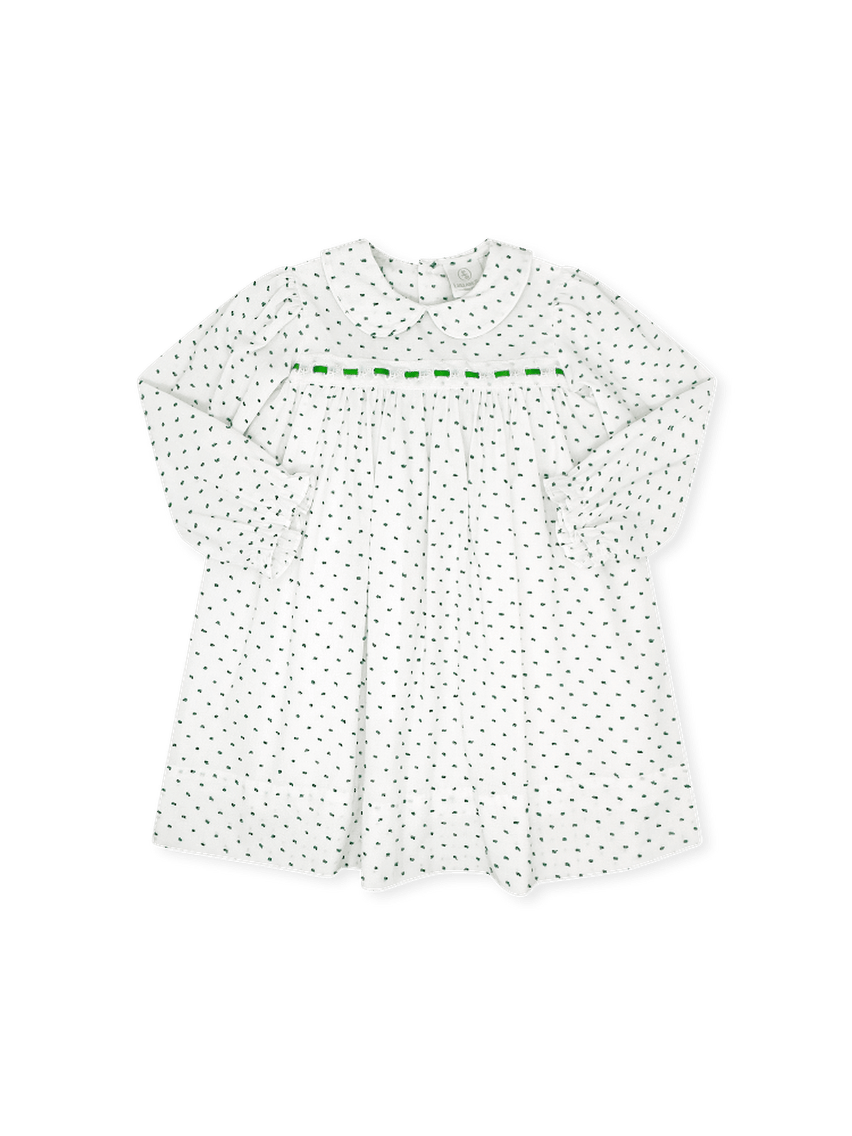 Mistletoe Green Swiss Dot Dress