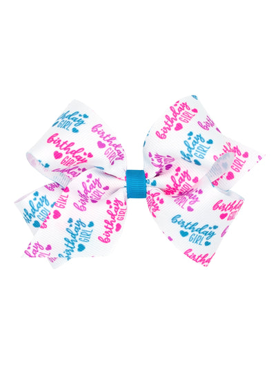 Birthday Neon Print Bow